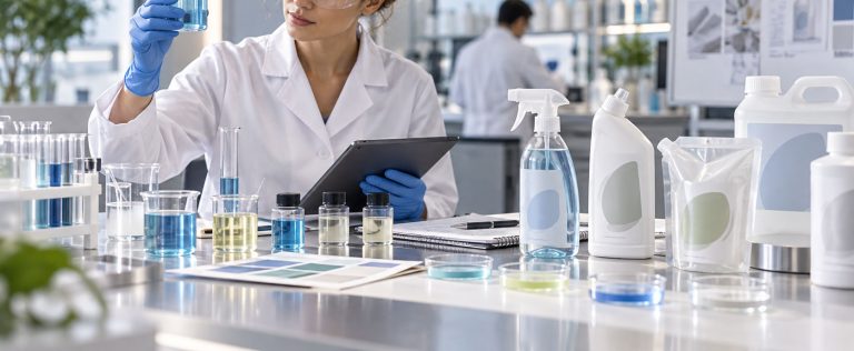 Desarrollo y formulación de productos de limpieza para marca propia en el laboratorio de DSP