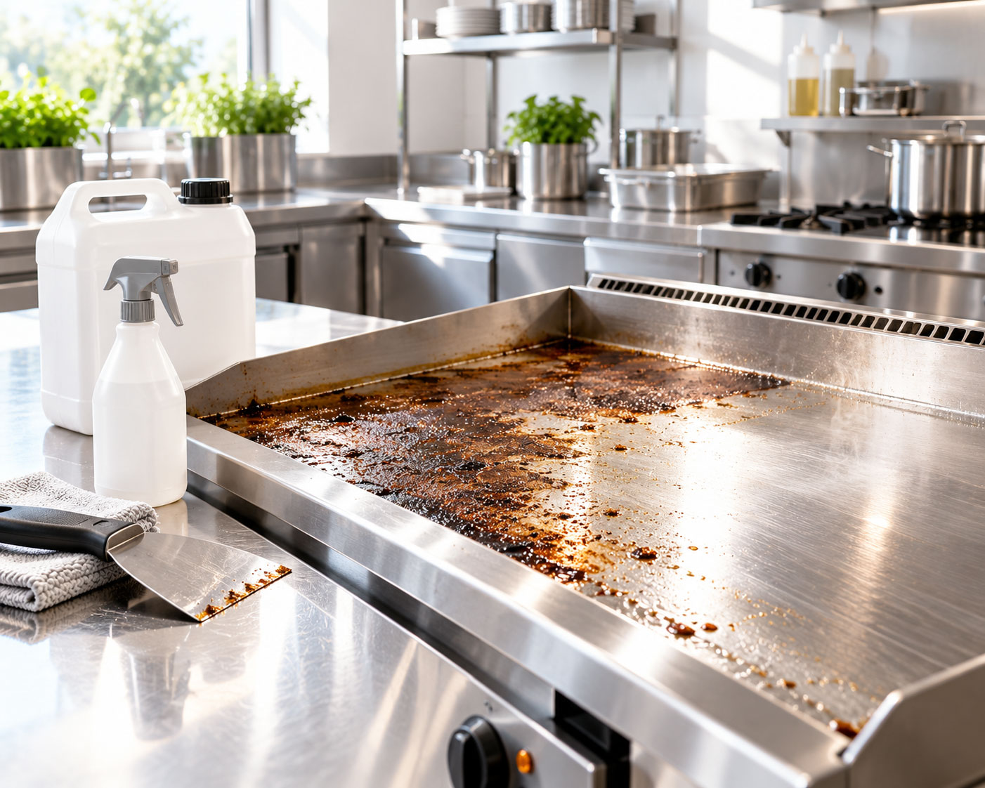 Fabricación de desengrasantes para planchas y cocinas profesionales bajo marca propia por DSP